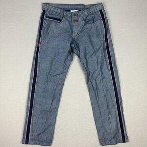 Nasty Pig Mens Size 32 Jeans Blue with Side Stripe Cotton Button Fly Streetwear